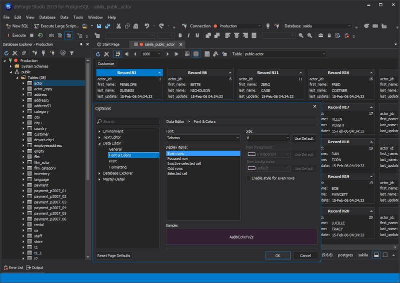 dbForge Studio for PostgreSQL 3