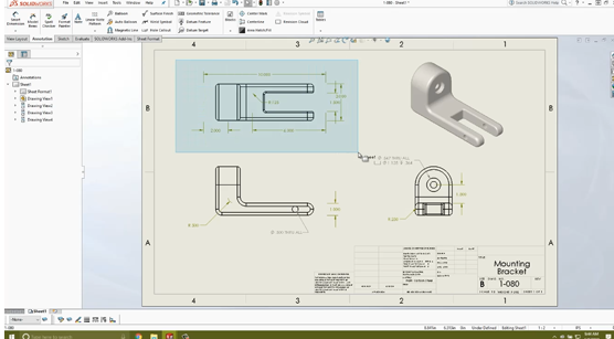 如何为多个项目复制SOLIDWORKS工程图