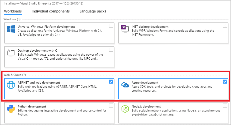 安装visual studio 2017