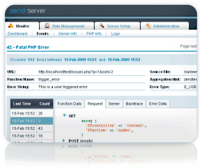 Zend Server Event Details