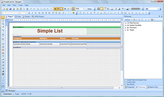 Stimulsoft Reports.Net报表设计器